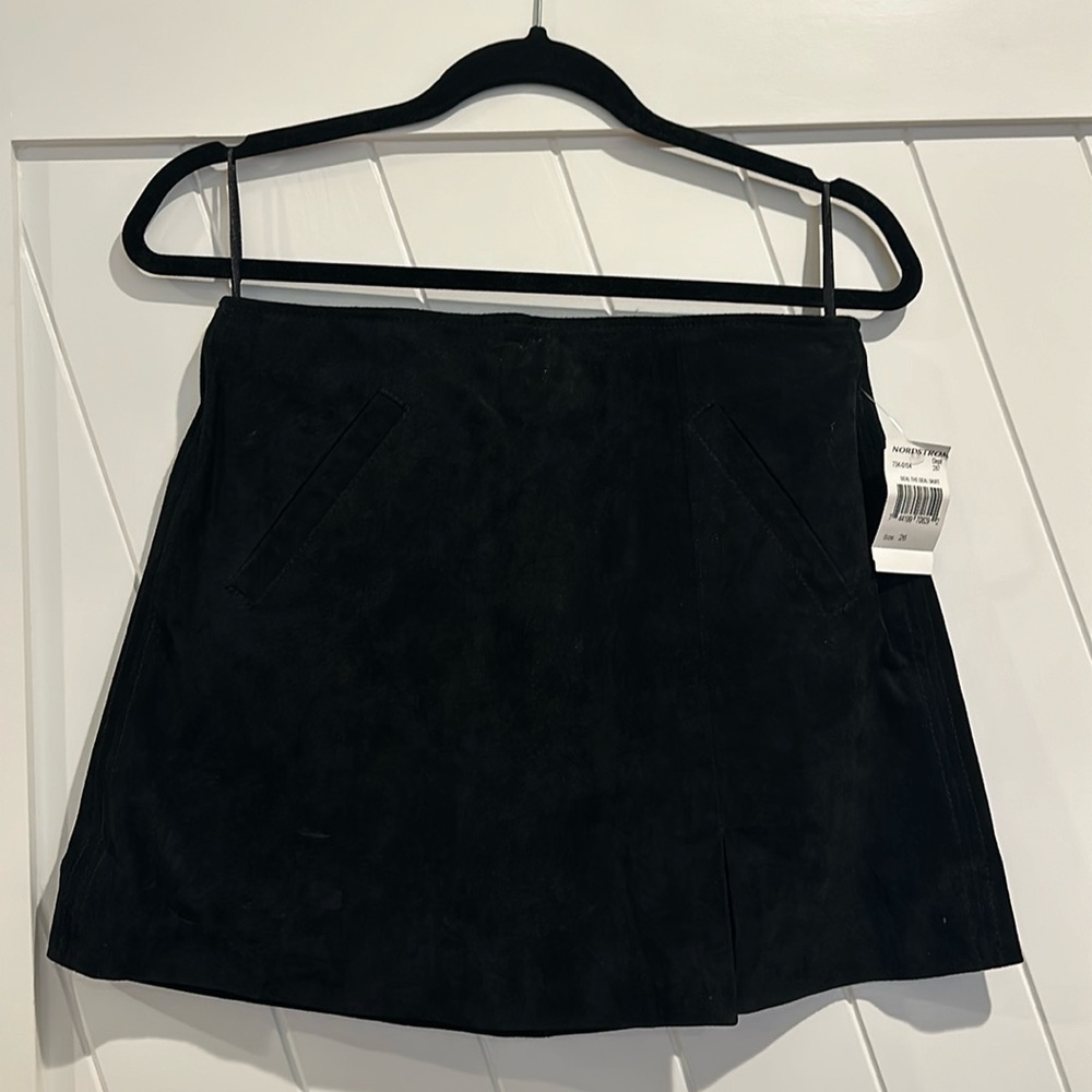 BLANKNYC Black Suede Skirt